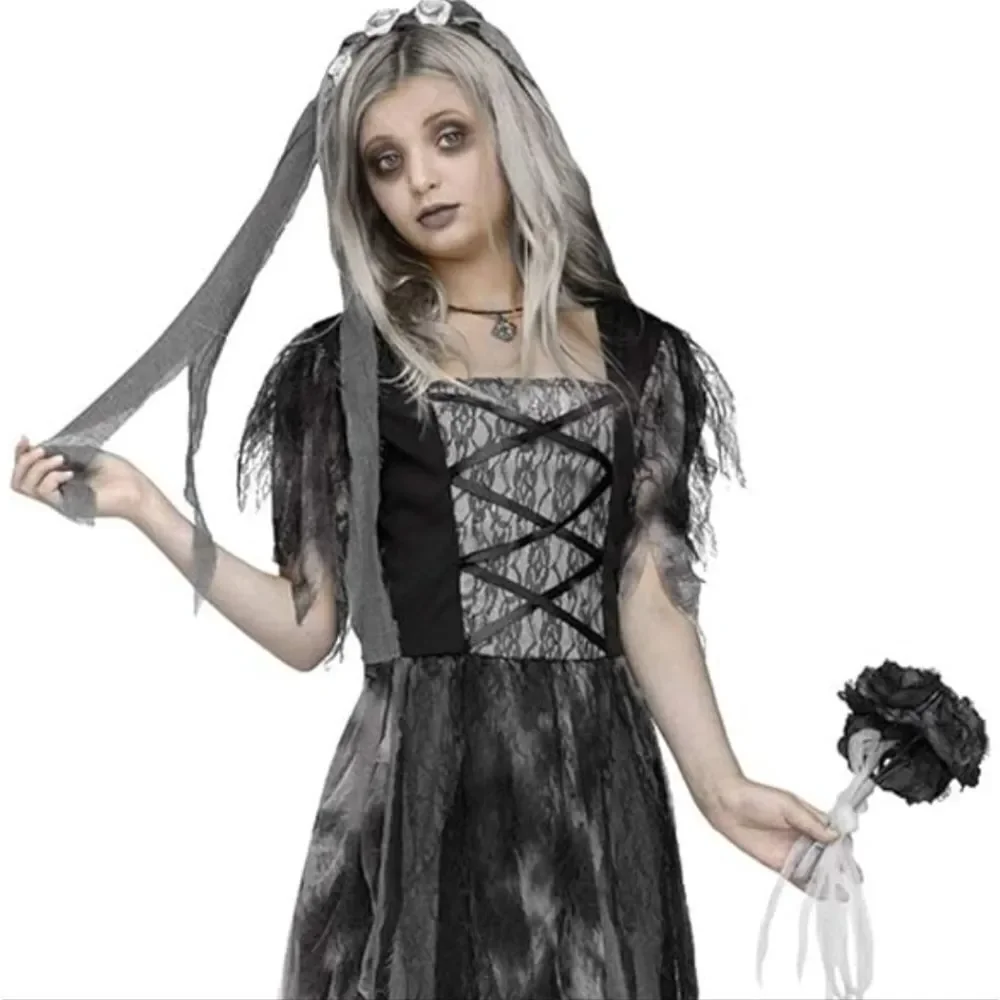 Fun World Cemetery Bride Child Costume sz XL youth